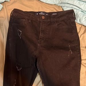 HOLLISTER black ripped skinny jeans
